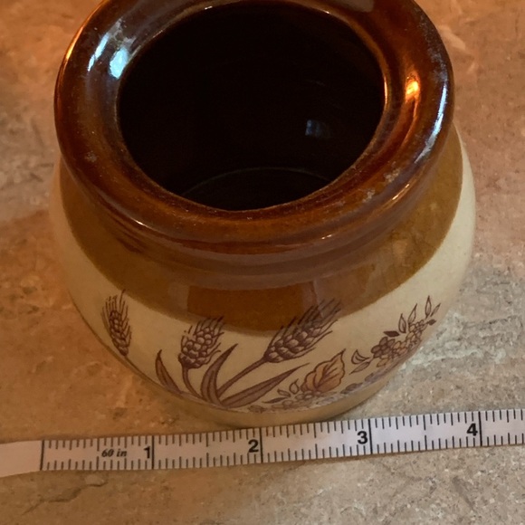 1970's Brown Glaze Wheat Flower Taiwan Stoneware Small Vase - Picture 5 of 7